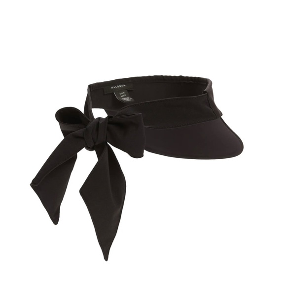 Halogen Black Sporty Bow Visor Nordstrom Hat NWT - Picture 2 of 8